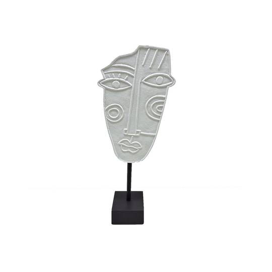 Aluminium Face Sculpture 50cm